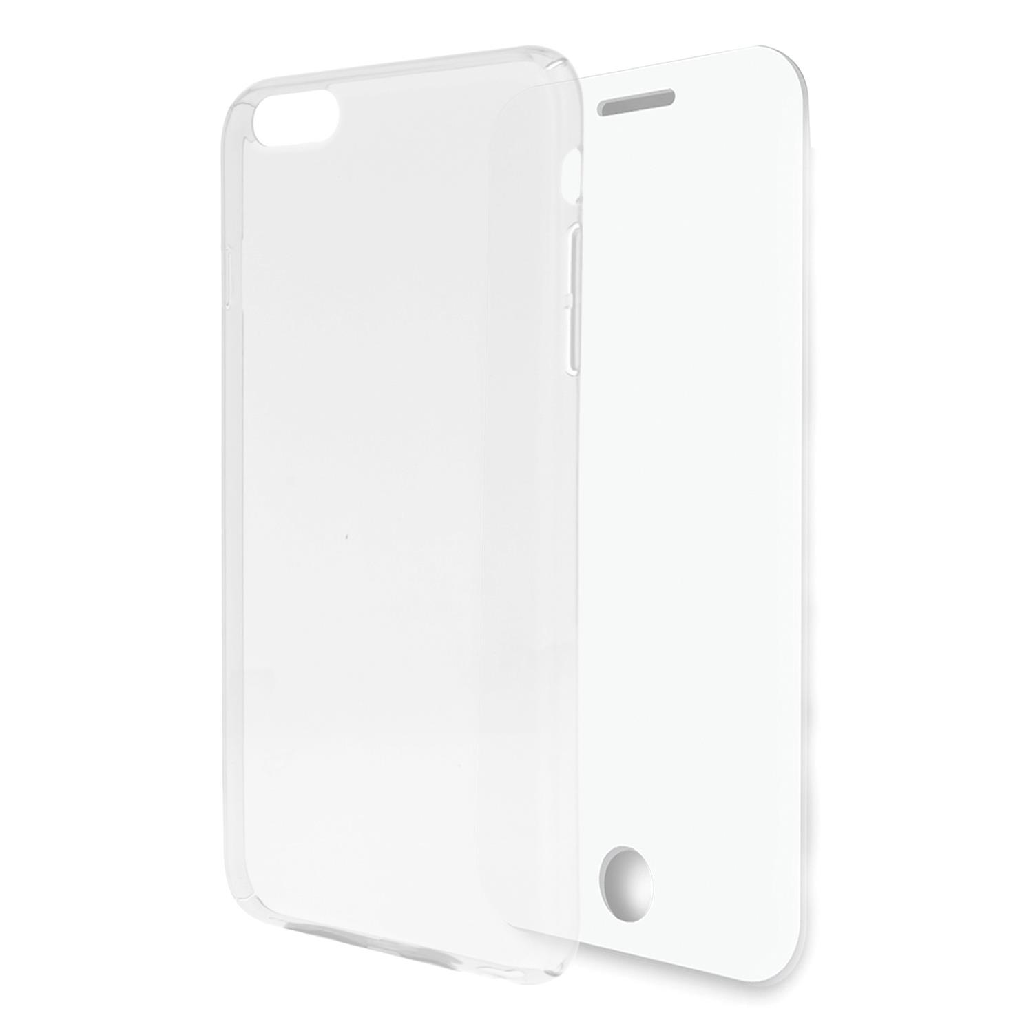 AREA Custodia cover per iPhone 7 Area Clear trasparente + pellicola in vetro temperato